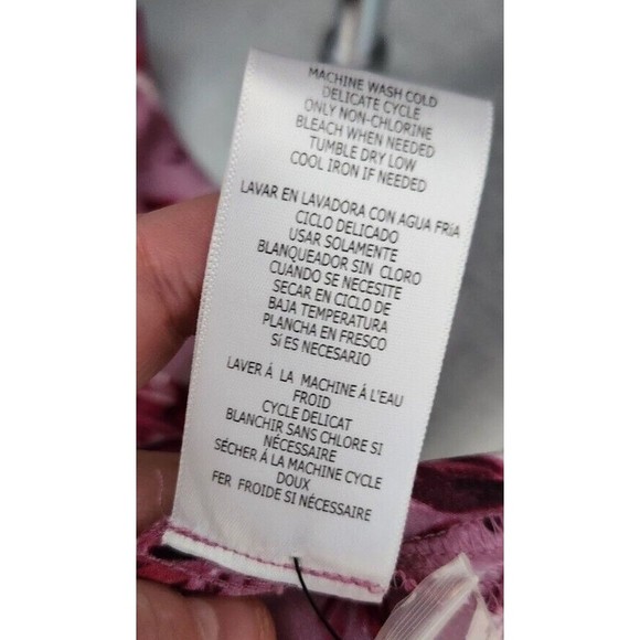 Kut From The Kloth Womens Sz S Floral Blouse Top Tunic‎ Polyester Pink NWOT - Picture 10 of 11